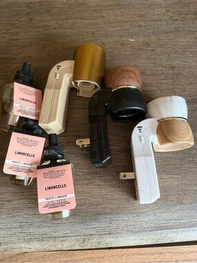 Bath and Body wallflower plugins and three Lemoncello scented bulbs bundle